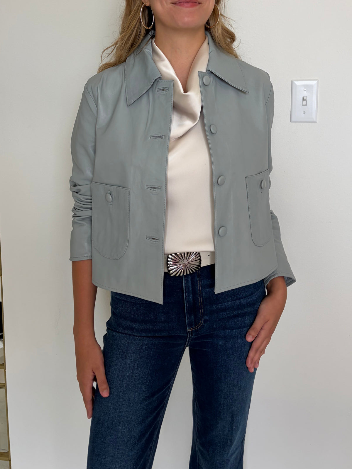 Julia Blue Leather