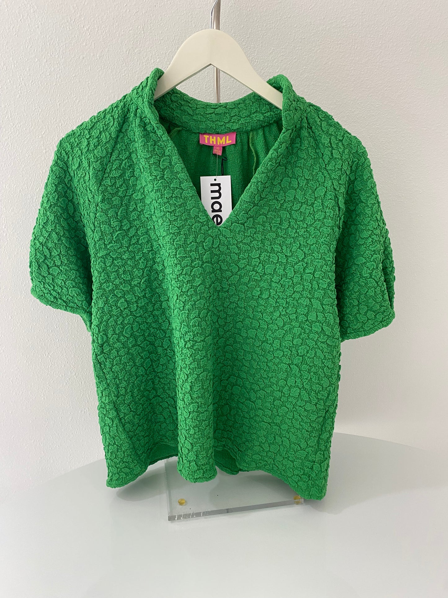 Short Slv Textured Top