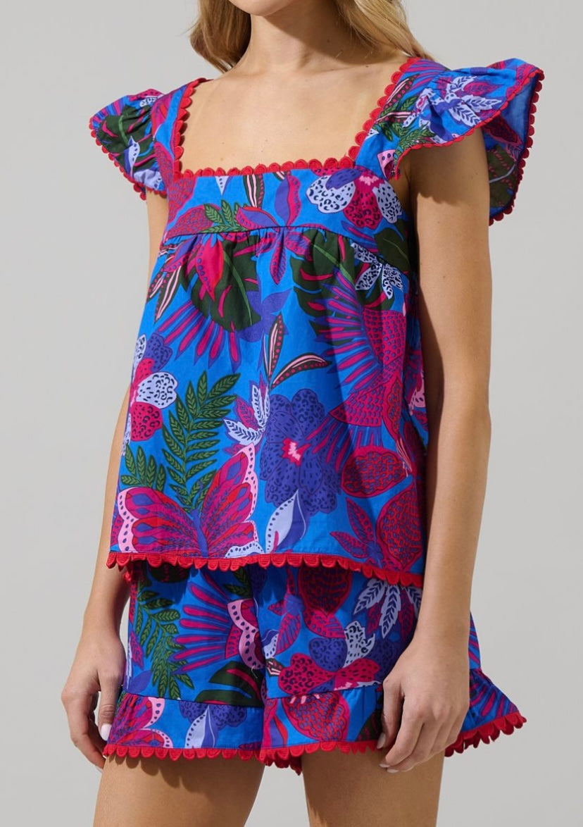 Mela Ruffle Top