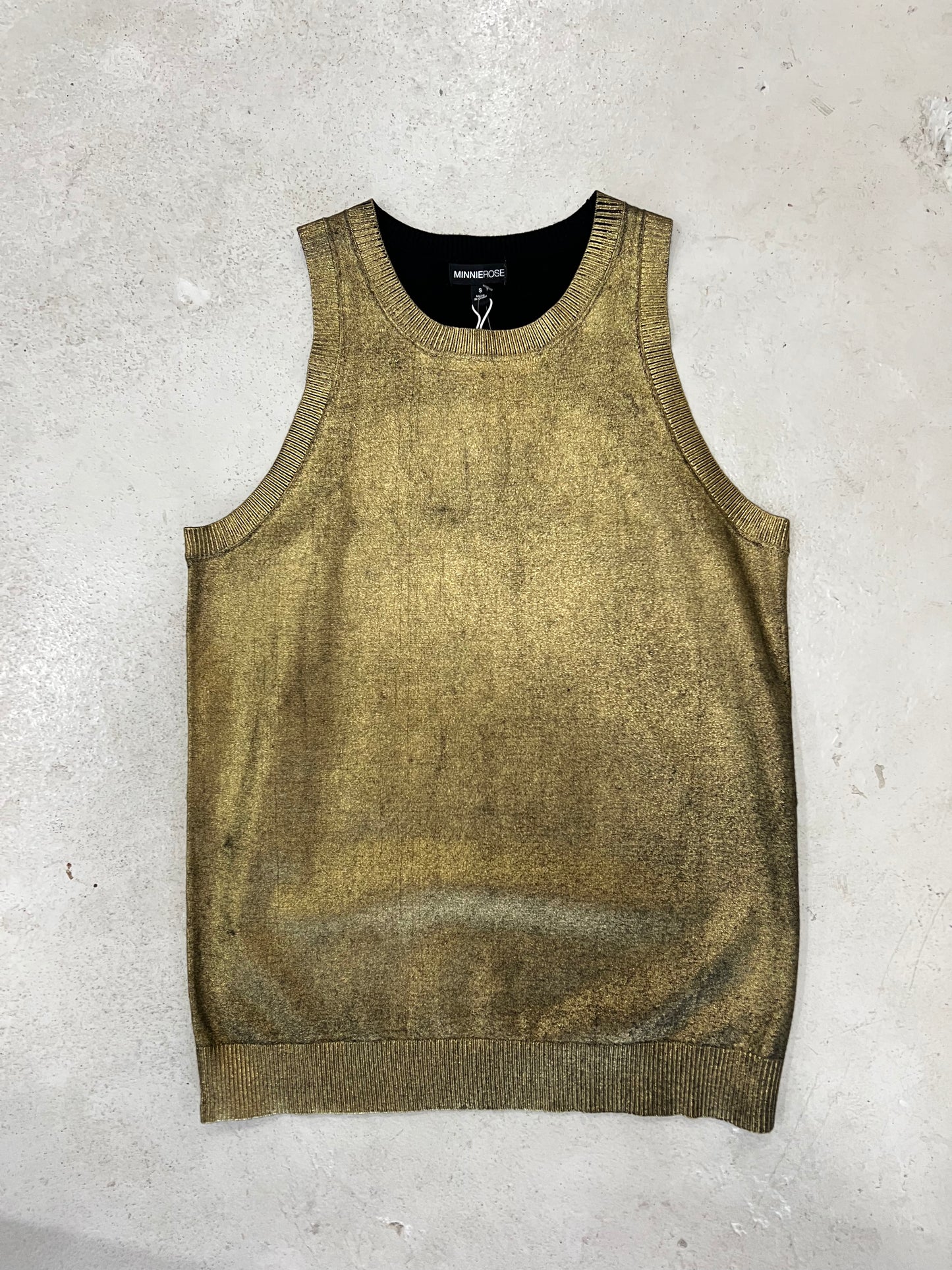 Metallic gold tank