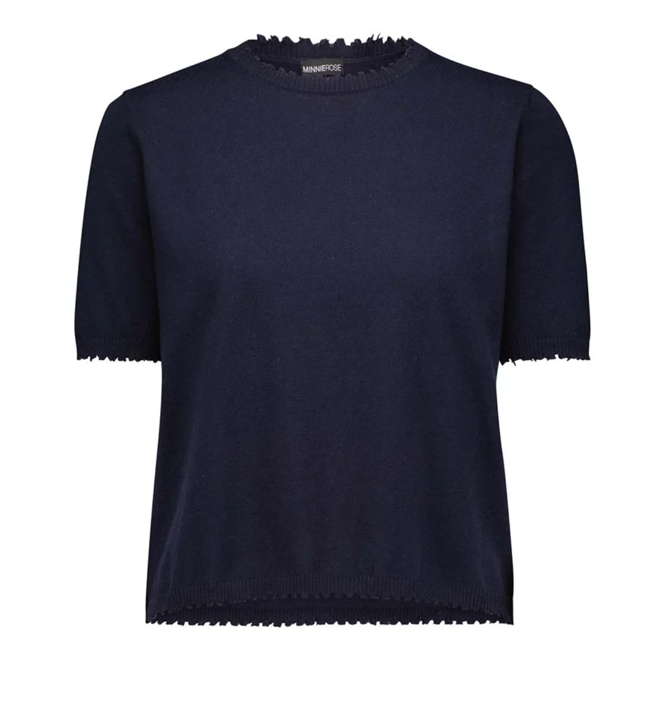 cashmere frayed tee