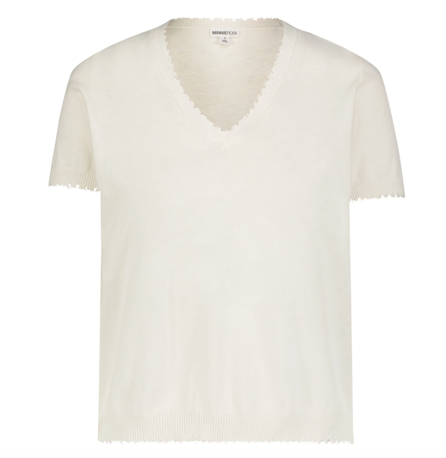 Cotton cashmere v tee