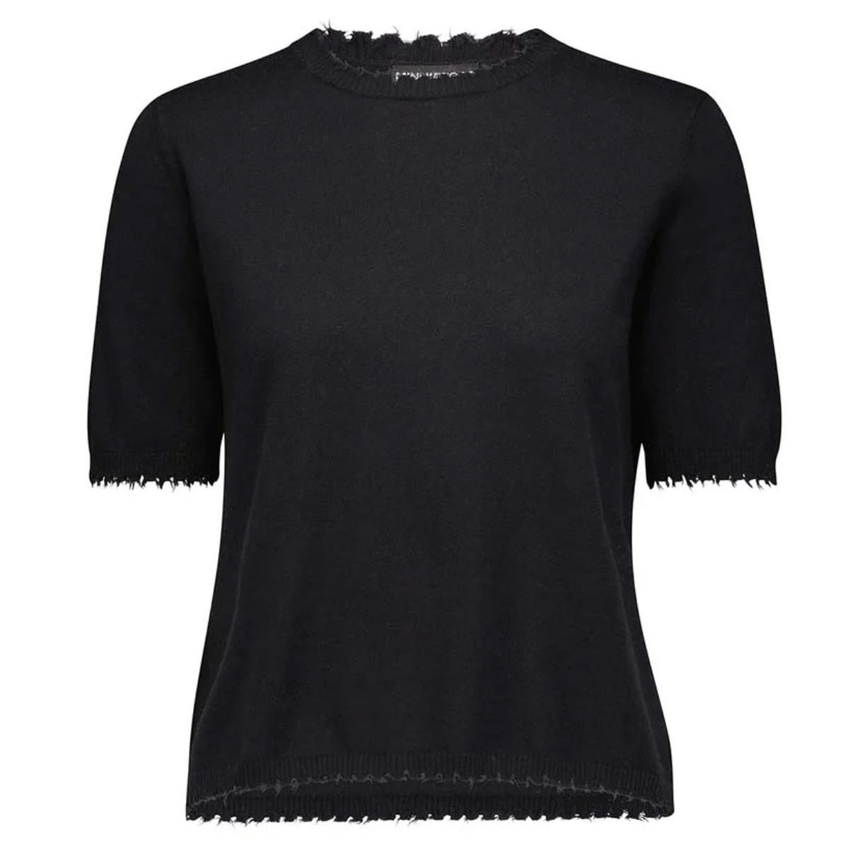 cashmere frayed tee