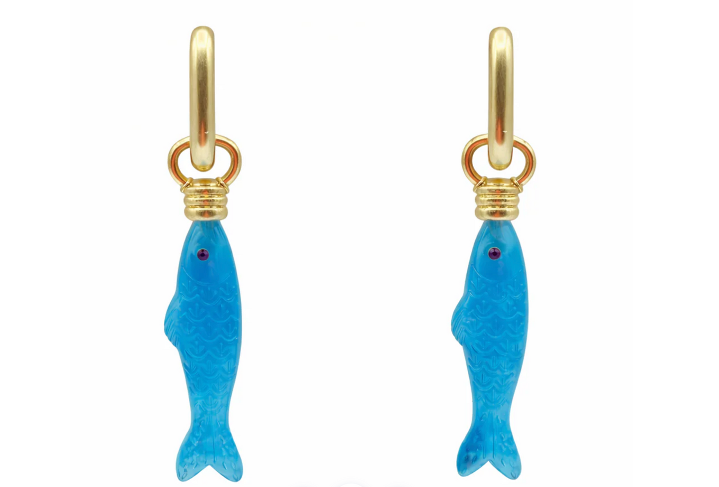 Fish Turq Blue Earrings