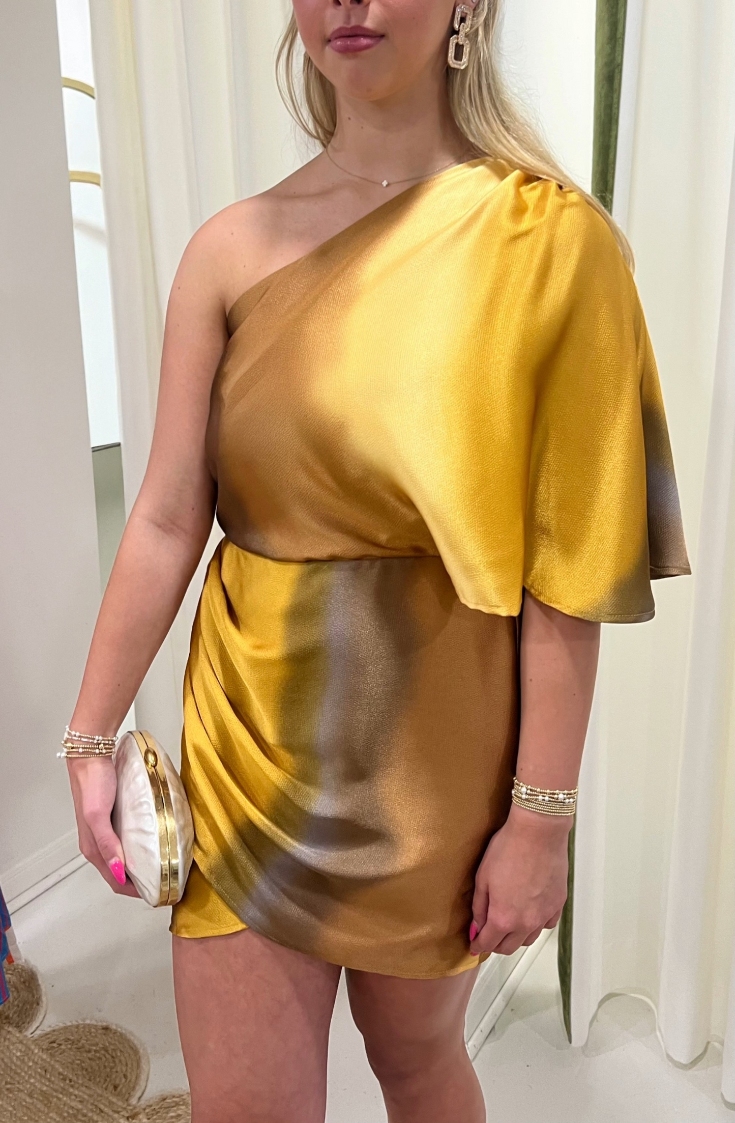 Gold One Slv Dress