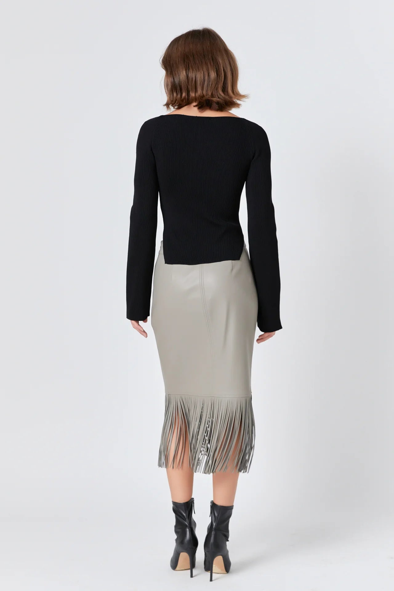 Fringe Pencil Skirt