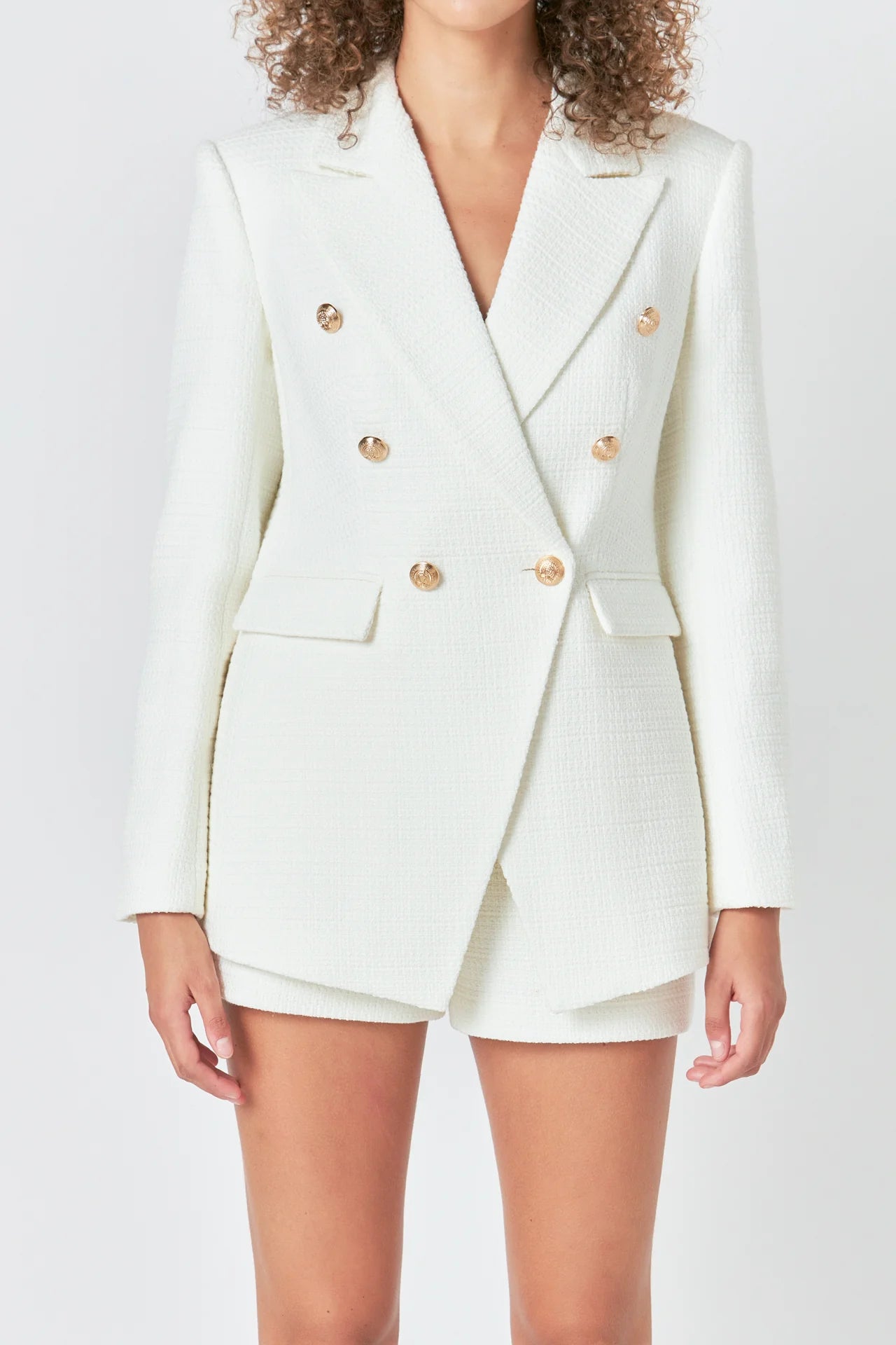 Gold Buttoned Blazer