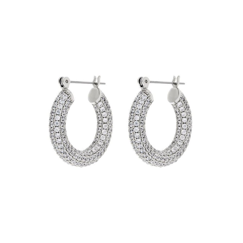 Pave Baby Amalfi Hoops