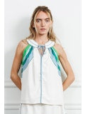 Strip Sleeveless Top