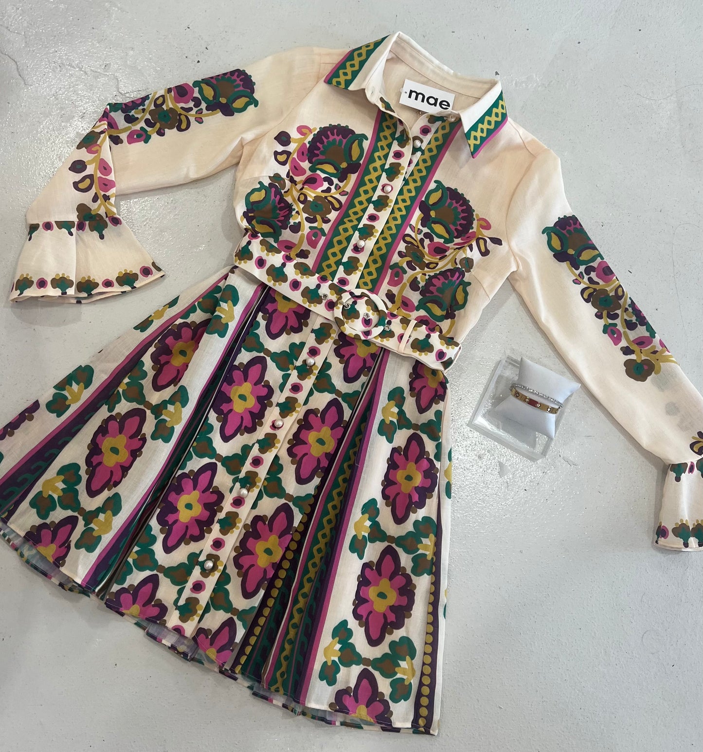 Pleat Shirt Dress