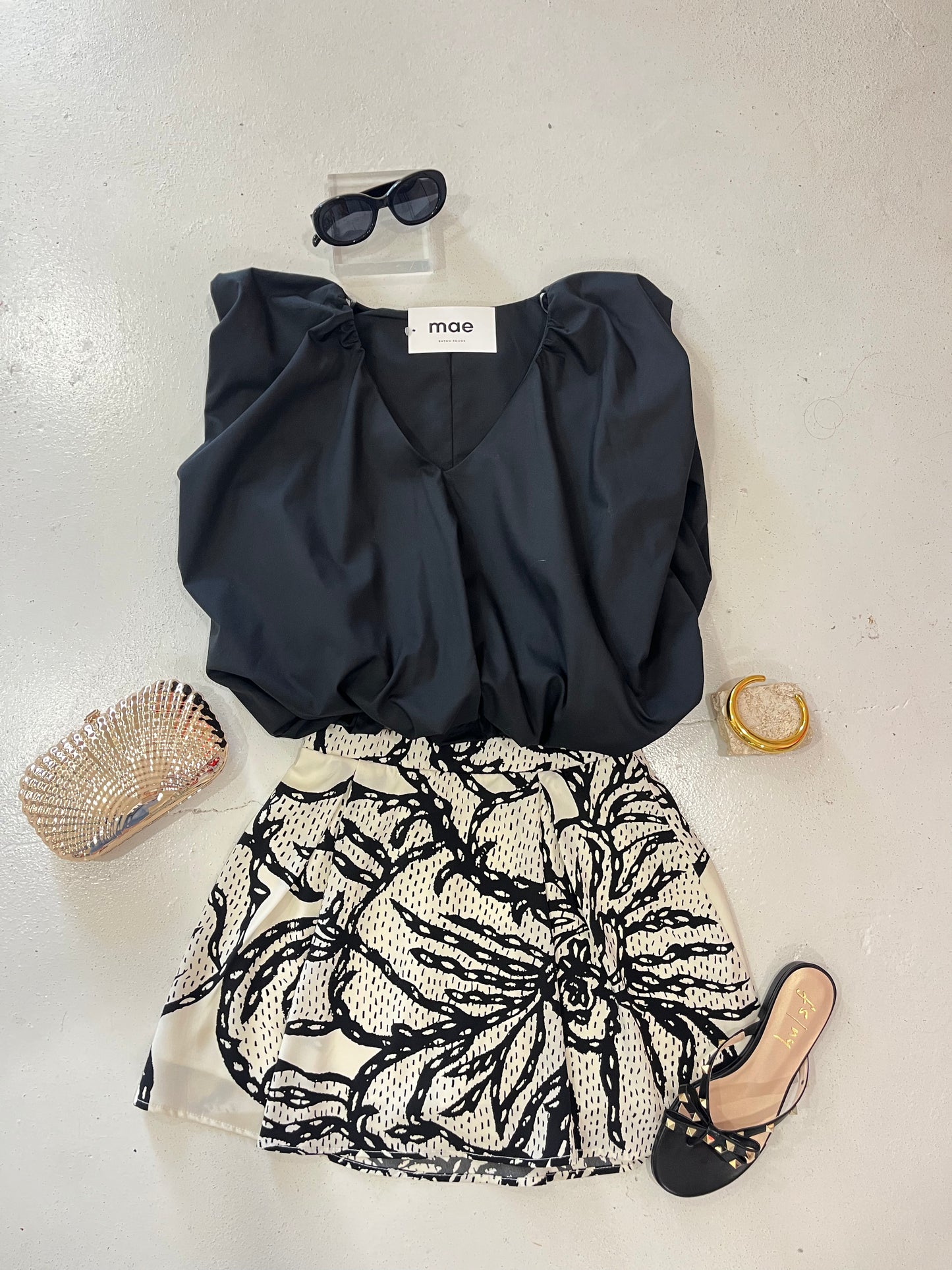 Printed Flare Skort