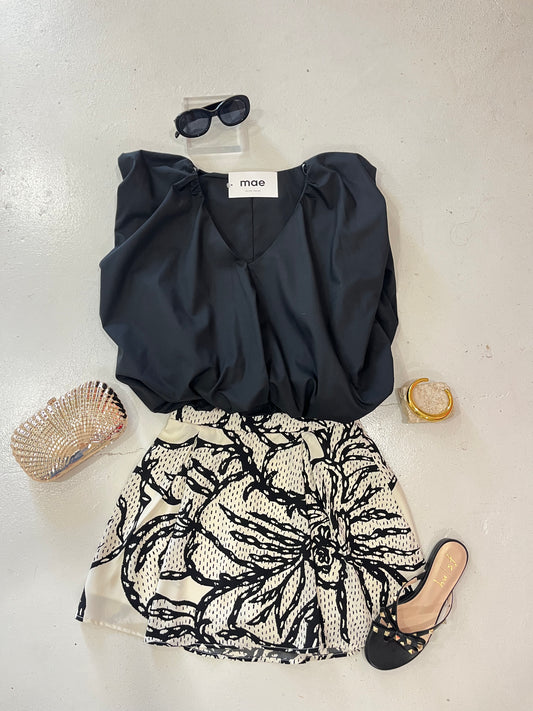 Printed Flare Skort
