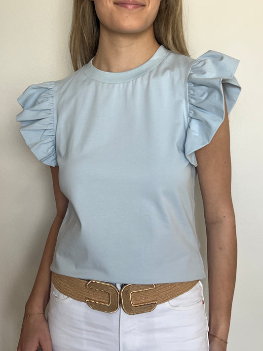 Flutter Crew Top (Baby Blue)