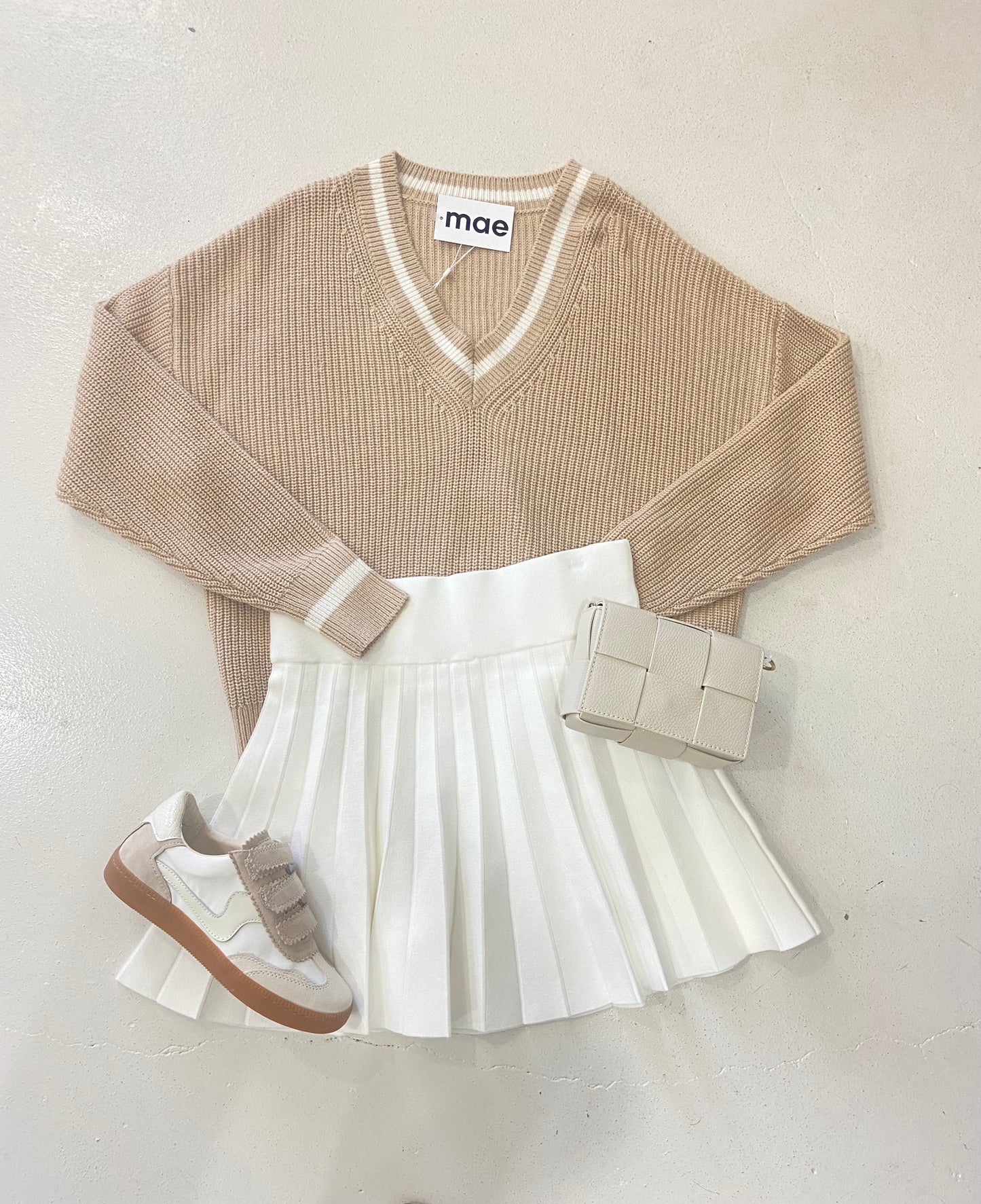 Cashmere V Neck Brown