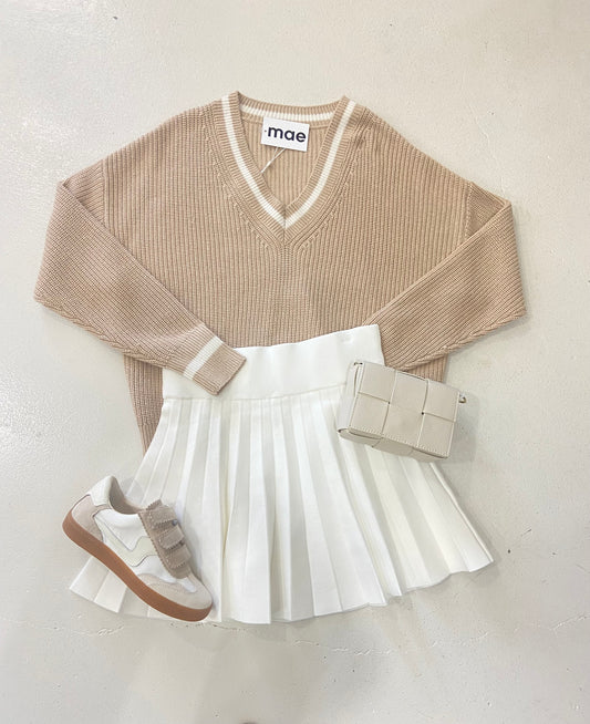 Cashmere V Neck Brown