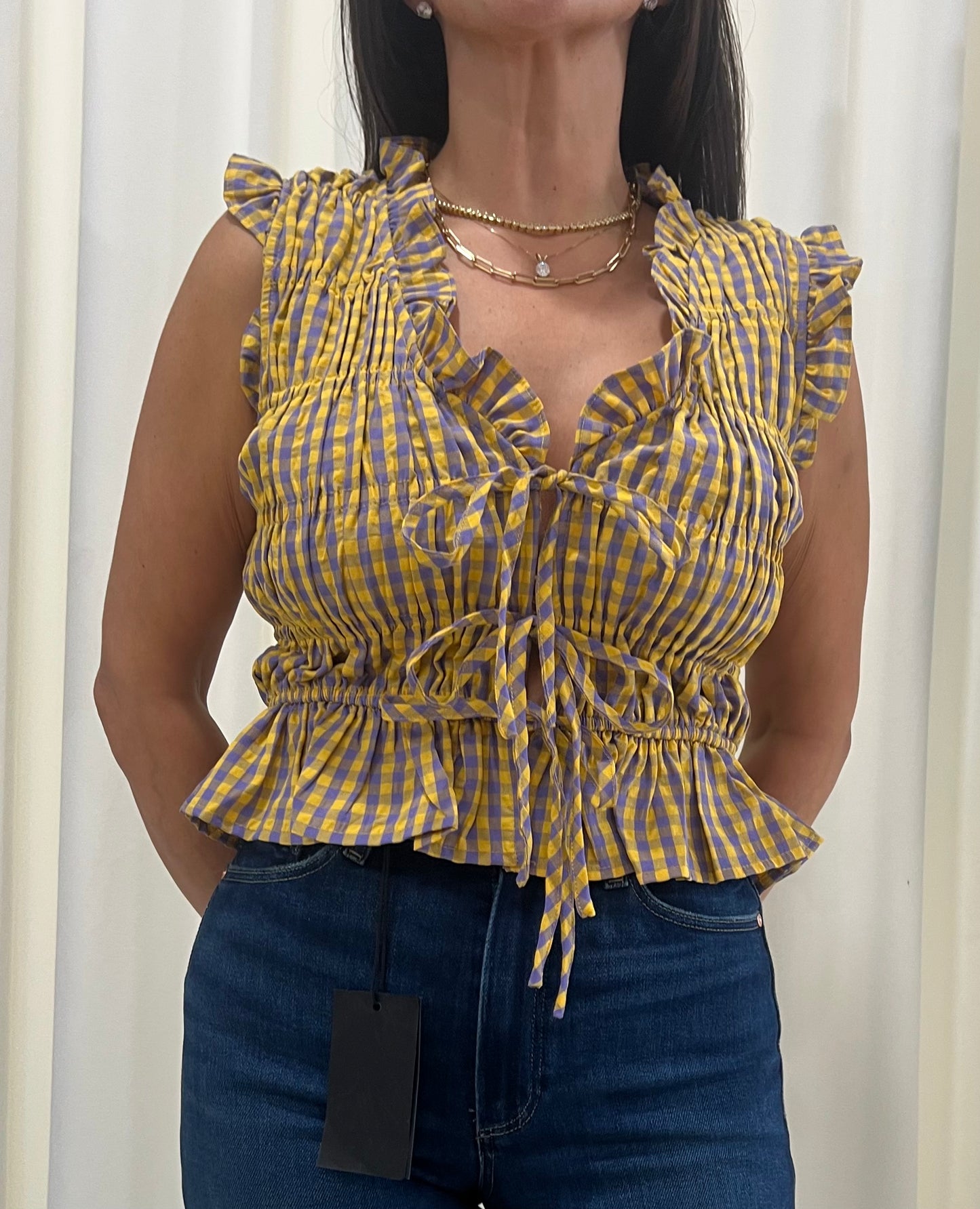 Yellow Check Top
