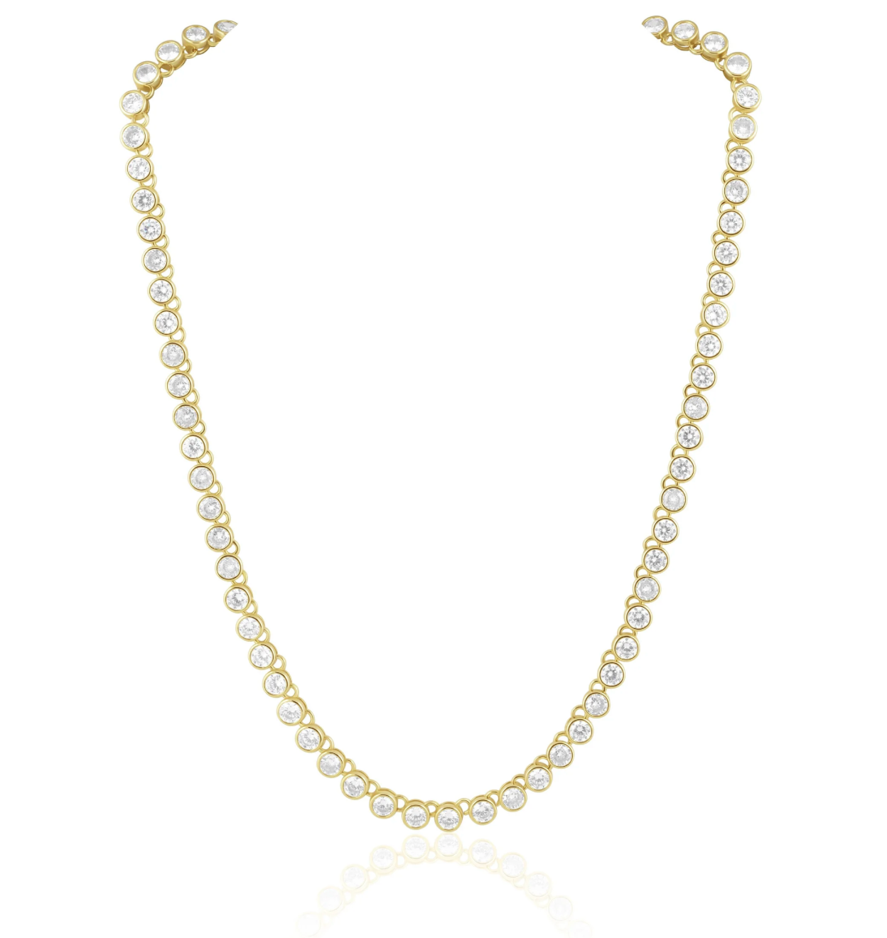 Bezel Tennis Necklace