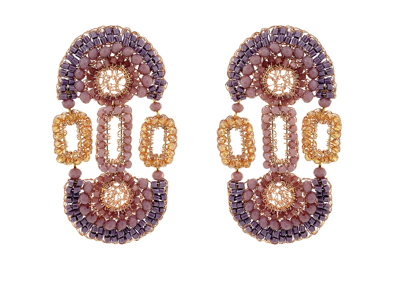 Purple Tyche Maxi Earring