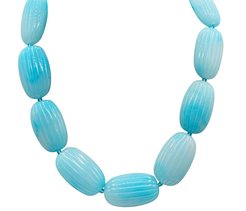 Renata Large Turquoise Resin Bead Choker