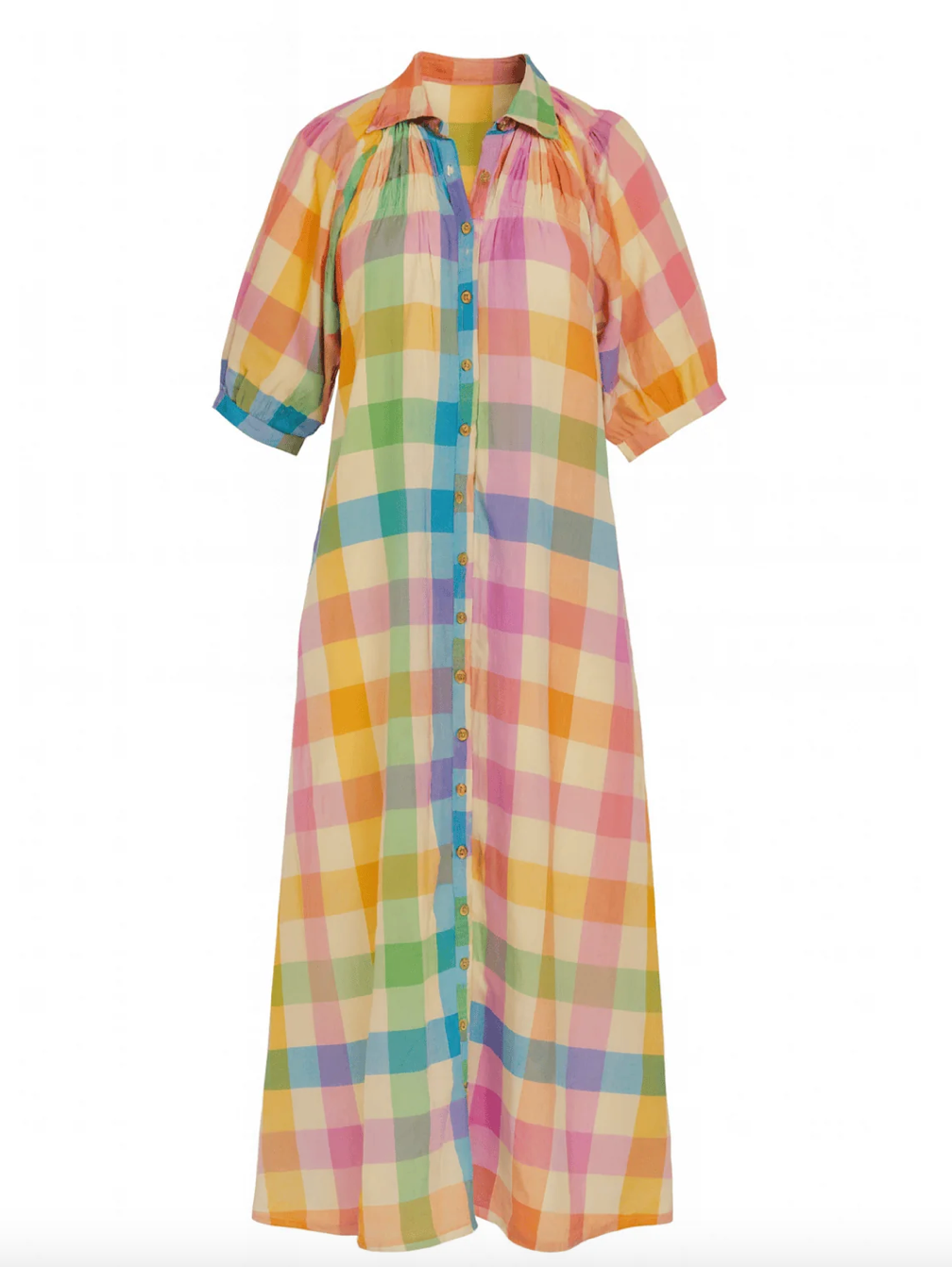 Rainbow Plaid Oasis Dress